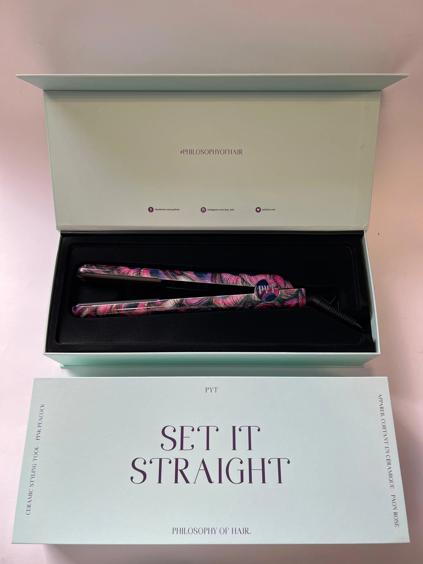 PYT Purple Peacock Ceramic Straightener