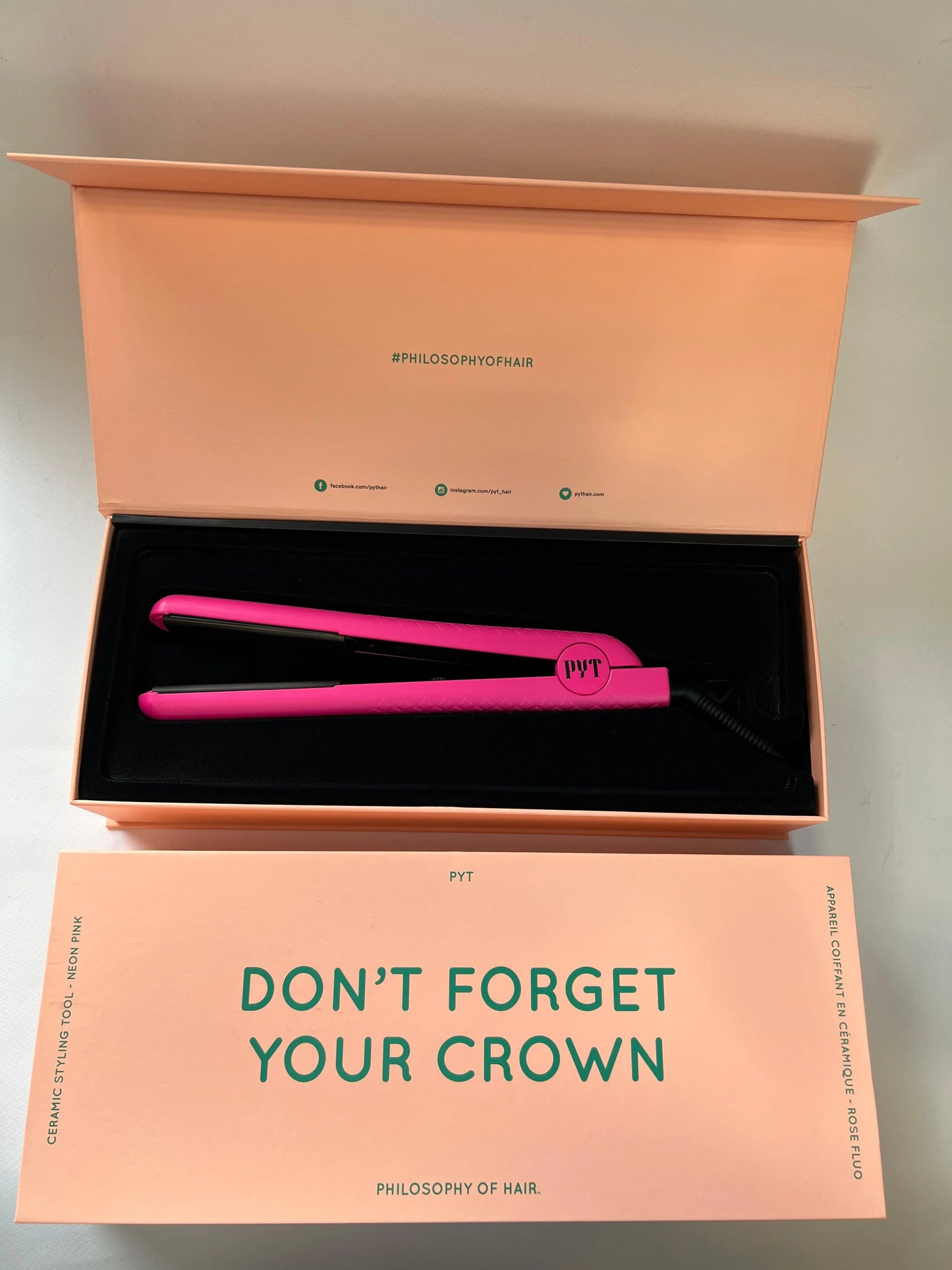 PYT Neon Pink Ceramic Straightener